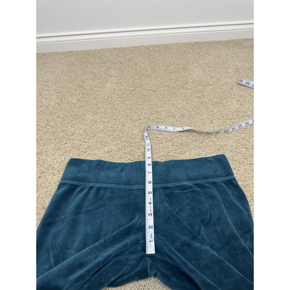 Juicy Couture Vintage Tracksuit Set Women Medium Blue Velour Hoodie Made USA Y2K - Picture 14 of 16